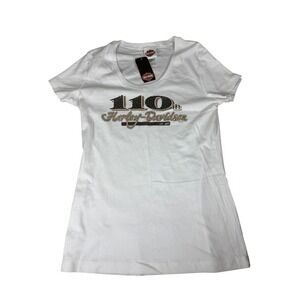 Harley-Davidson Shirt Womens Large Corpus Christi Texas Dealer Rhinestone Tee